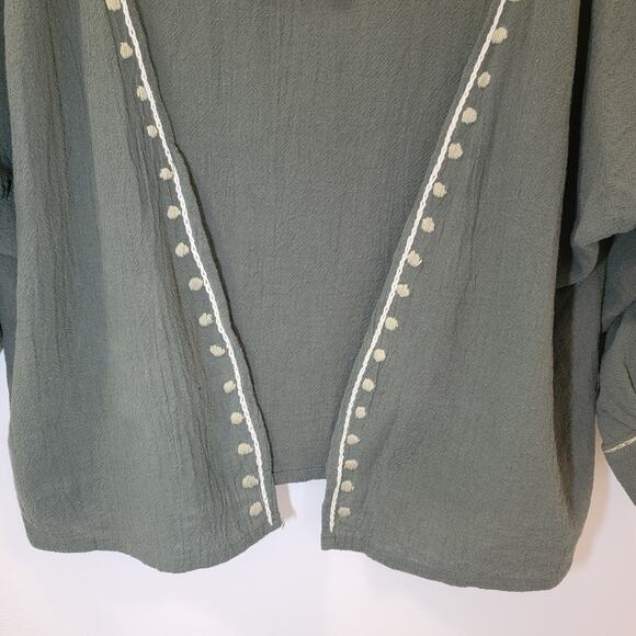 Yibel NWT Artisan‎ Handmade Embroidered 3/4 Sleeve Cardigan - Picture 5 of 7